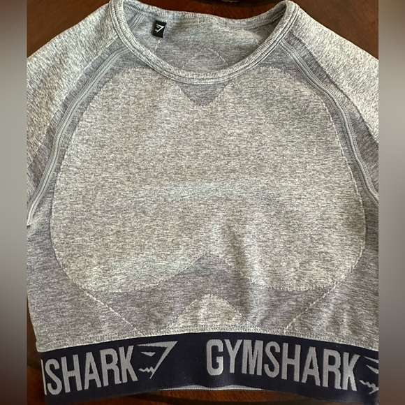 Gymshark Flex Crop Top Long Sleeve Active Gray Shirt and Pants included - Picture 10 of 11